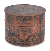 Three Round Paint Decorated Boxes