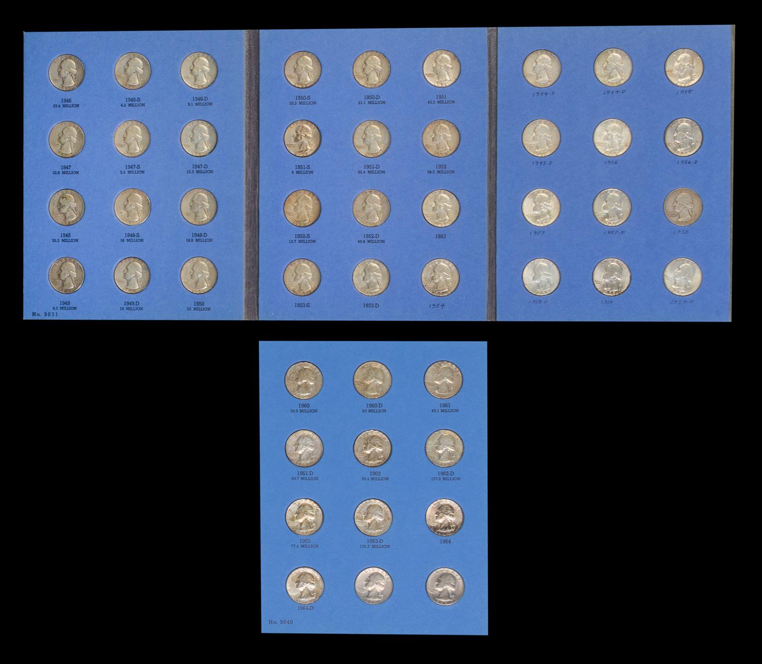 Two Washington Quarter Collectors Blue Books