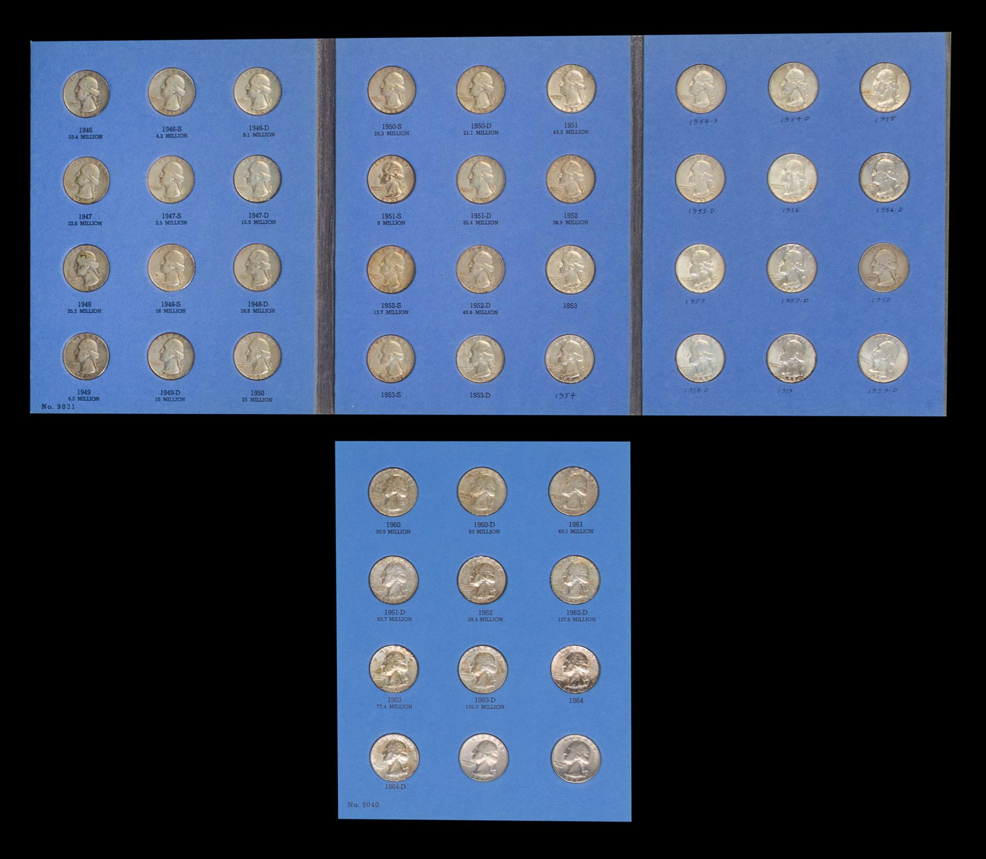 Two Washington Quarter Collectors Blue Books