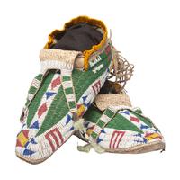 Sioux Beaded Hide Moccasins
