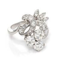 A Platinum and Diamond Ring, 6.80 dwts.