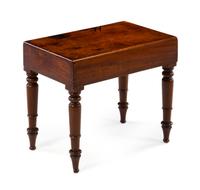 An American Mahogany Stool Height 18 1/2 x width 21 3/4 x depth 13 1/2 inches. — 19TH CENTURY