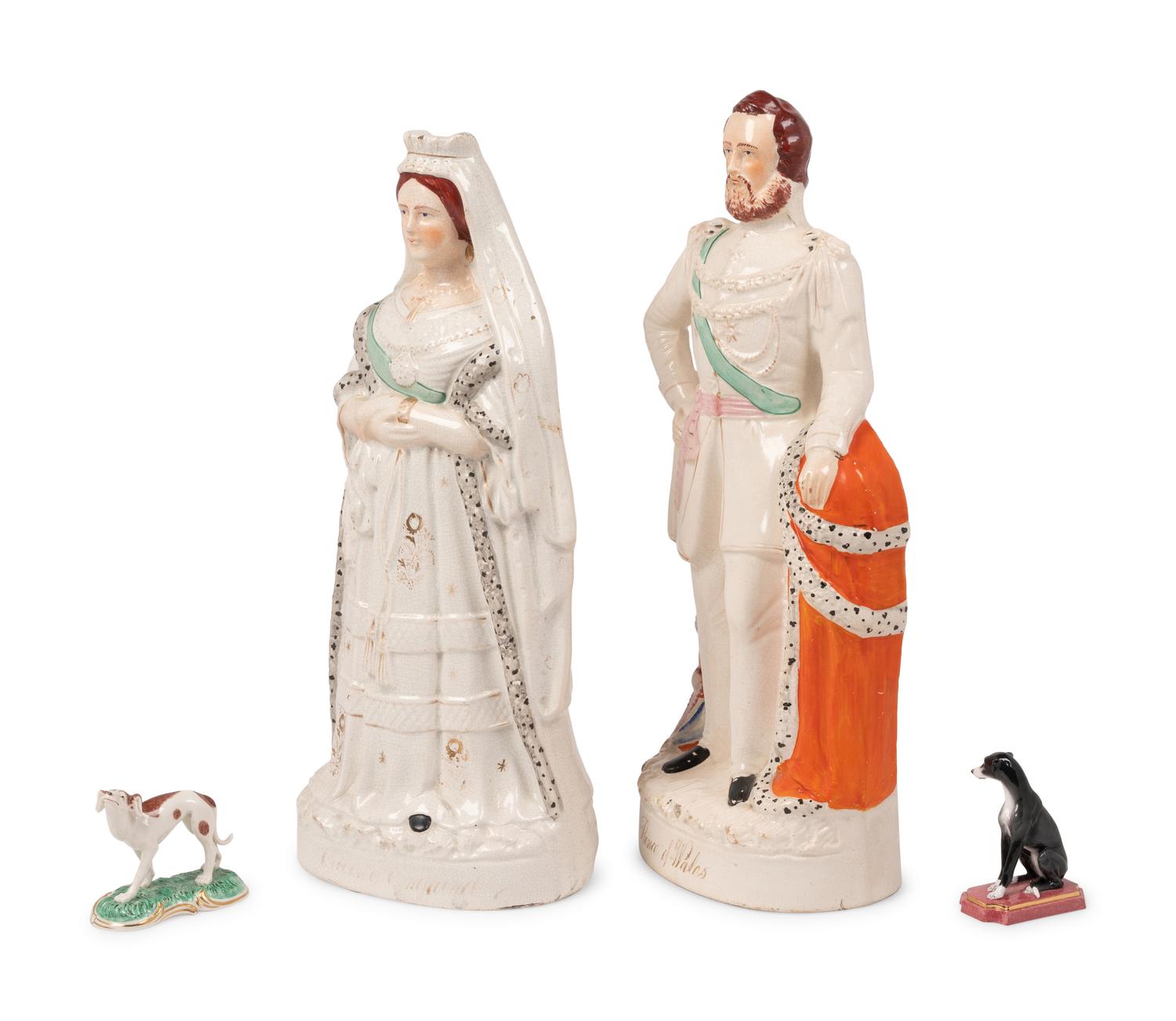Two Staffordshire Figures Depicting Queen Victoria and Prince Albert