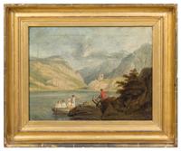 Artist Unknown, (English, 19th Century), River Landscapes with Figures (two works)