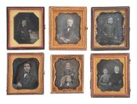 [EARLY PHOTOGRAPHY]. 20 sixth plate daguerreotypes featuring young boys and groups of siblings.