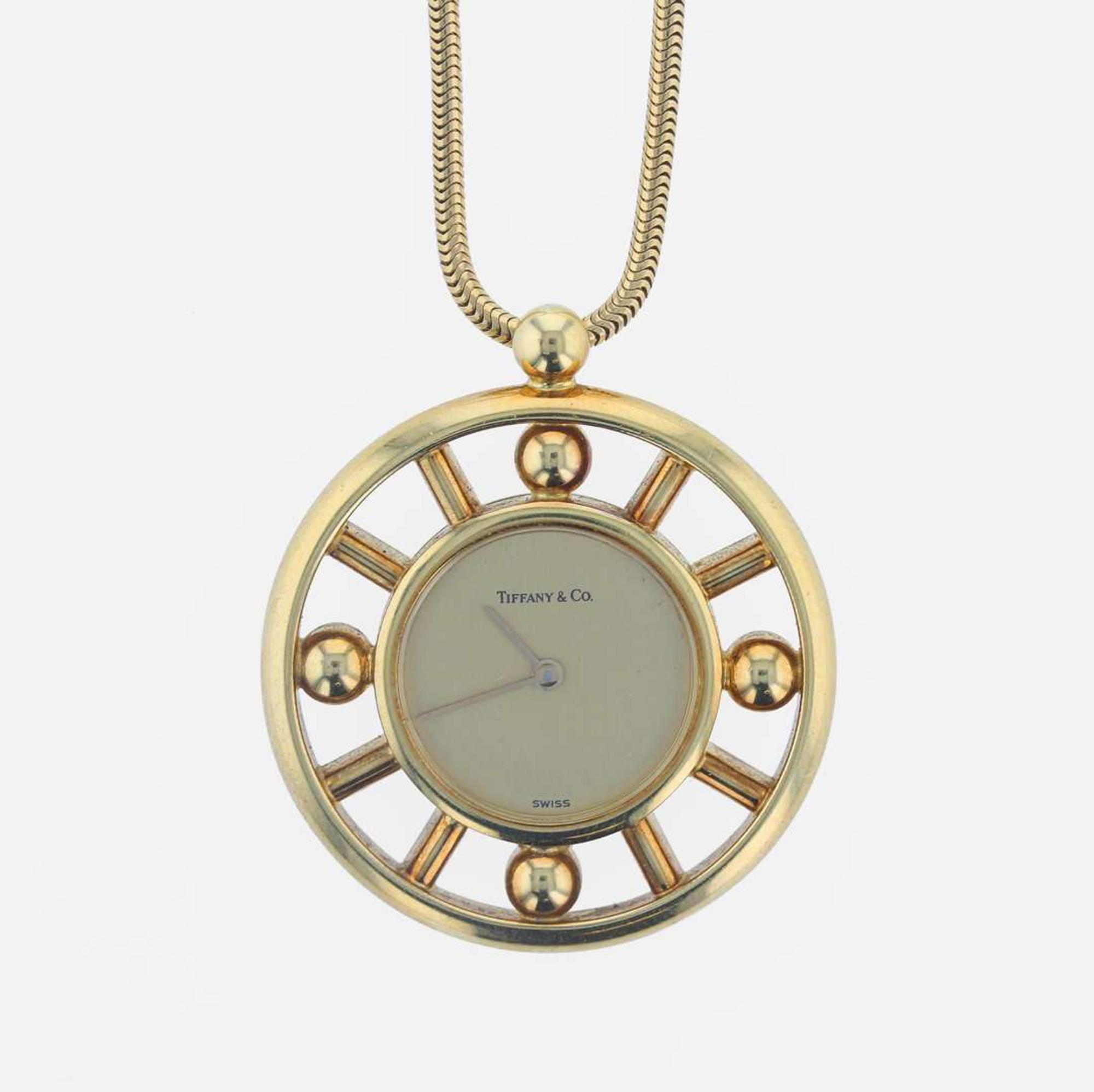 An 18K yellow gold pendant watch, Tiffany & Co. Paloma Picasso, 1984