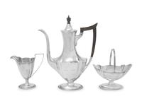 An American Silver Three-Piece Coffee Service