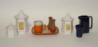 A Collection of Sixteen Haeger Pottery Table Articles Height of tallest 8 3/4 inches.