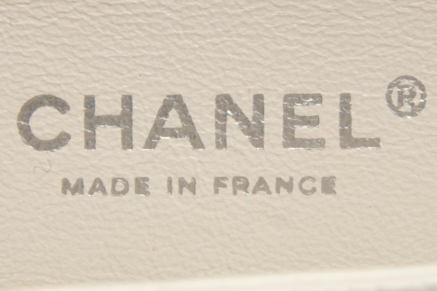 Chanel Medium Classic Flap Bag in White Caviar Leather