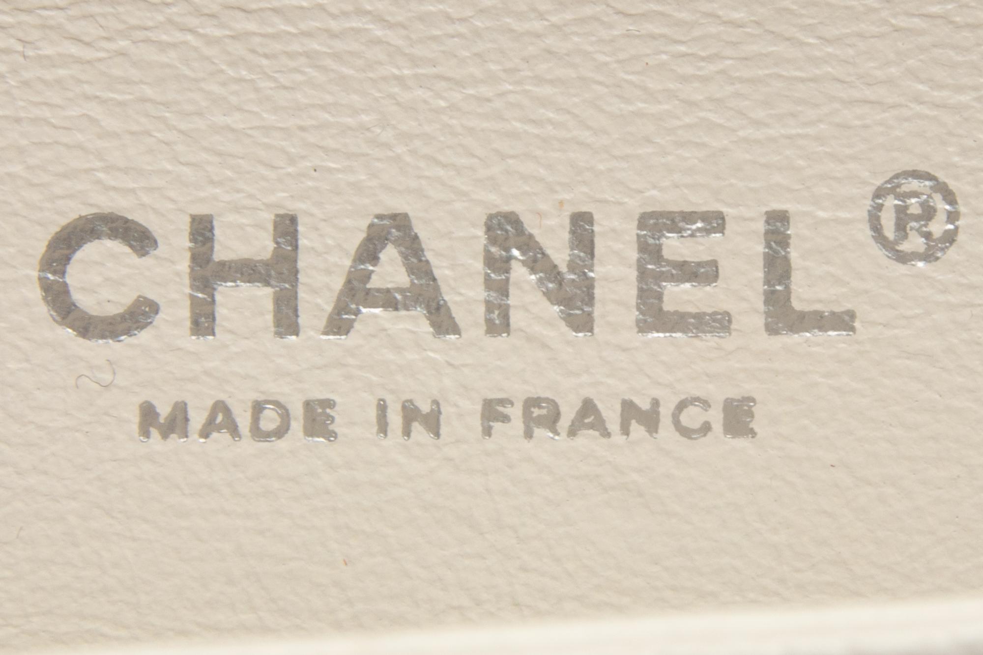 Chanel Medium Classic Flap Bag in White Caviar Leather