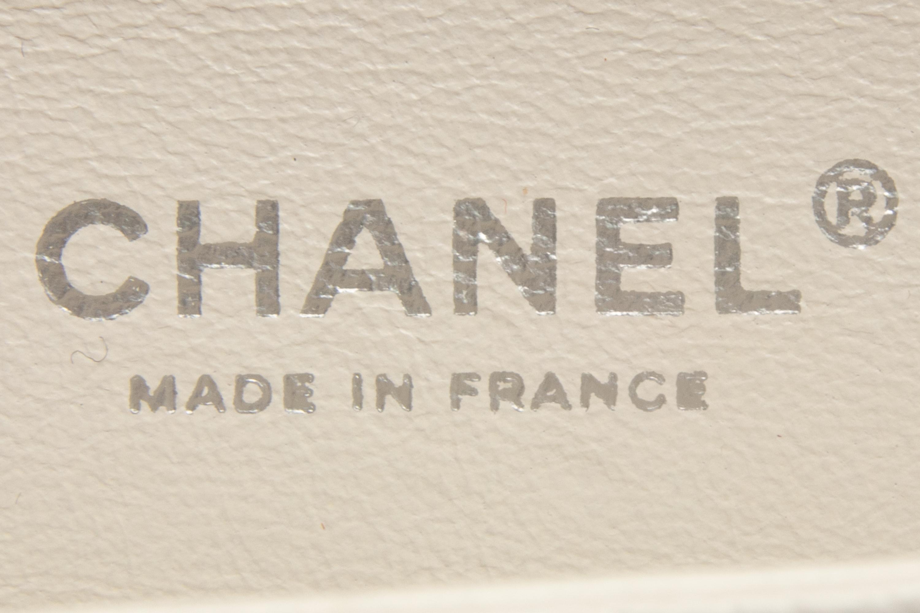 Chanel Medium Classic Flap Bag in White Caviar Leather