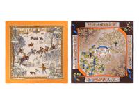 Two Hermès Cashmere/Silk Scarves