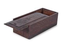 A Thistle Carved Oak Slide-Lid Candle Box