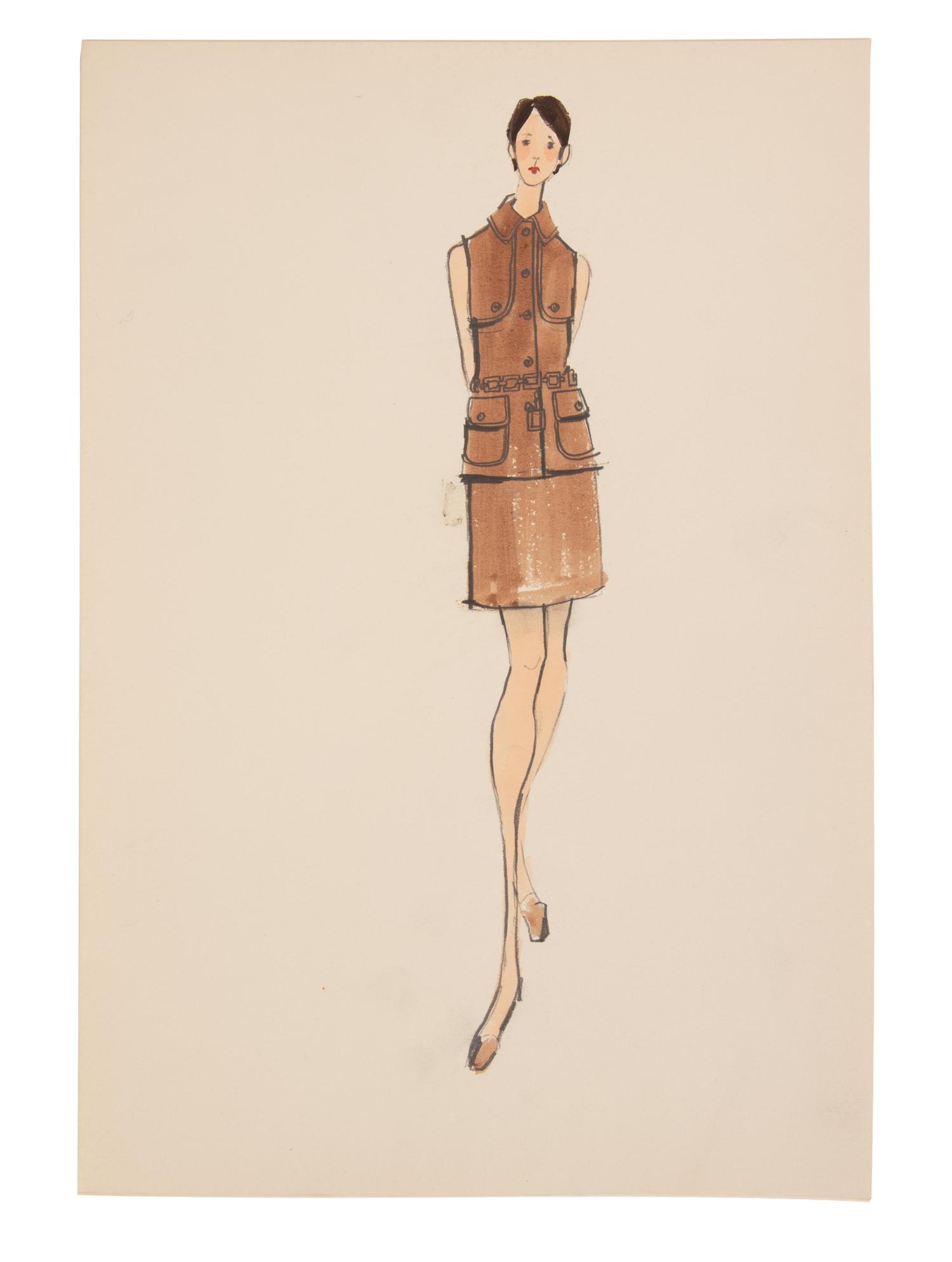 11 Michaele Vollbracht for Geoffrey Beene Fashion Illustrations, Late 1960s