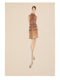 11 Michaele Vollbracht for Geoffrey Beene Fashion Illustrations, Late 1960s