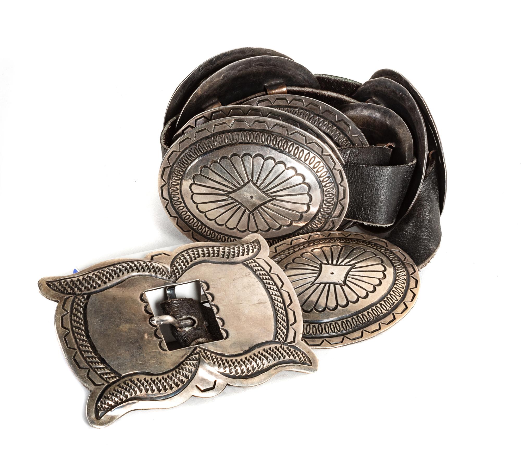 Navajo Silver Concho Belt