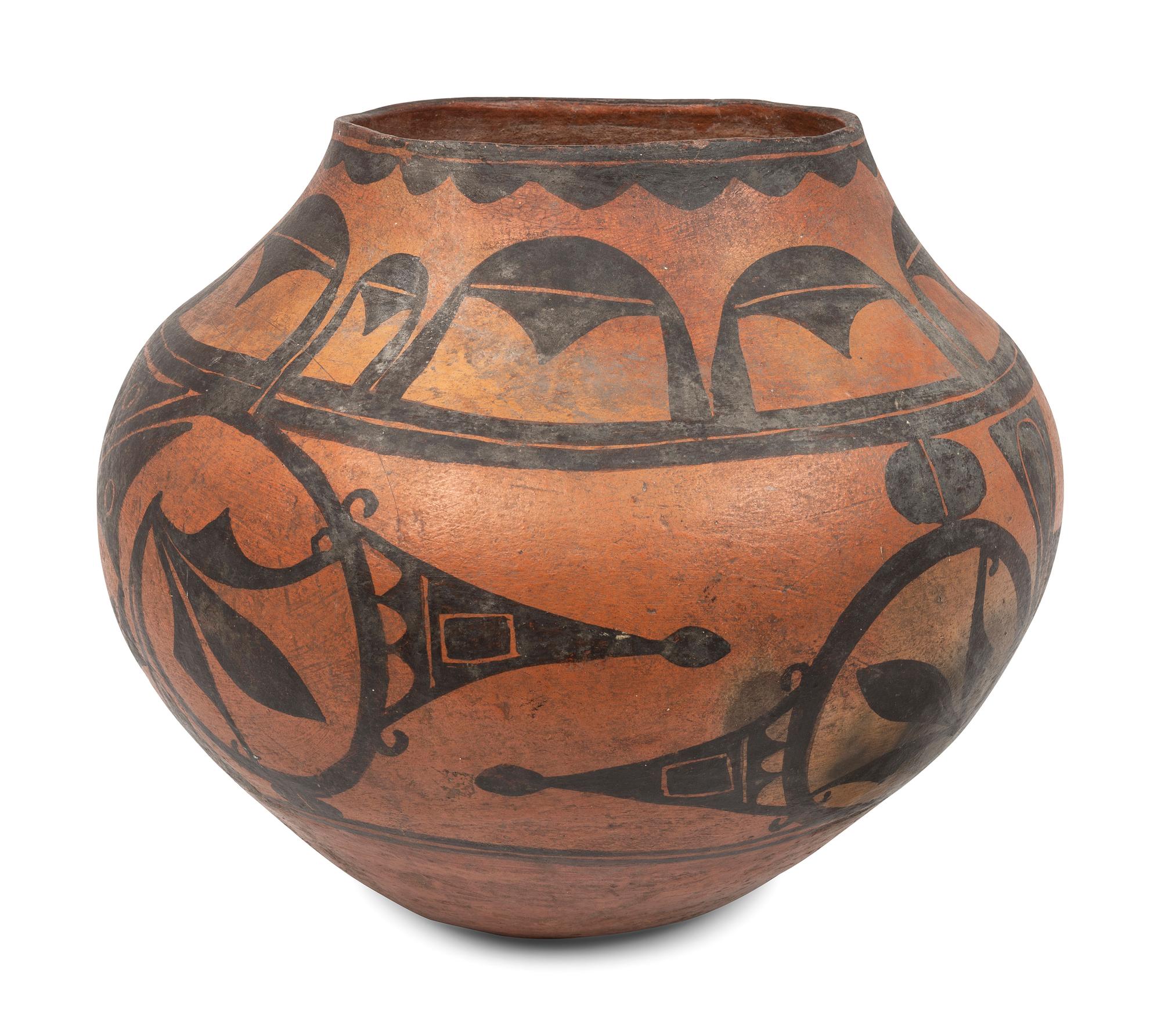 Zia Redware Trios Pottery Jar