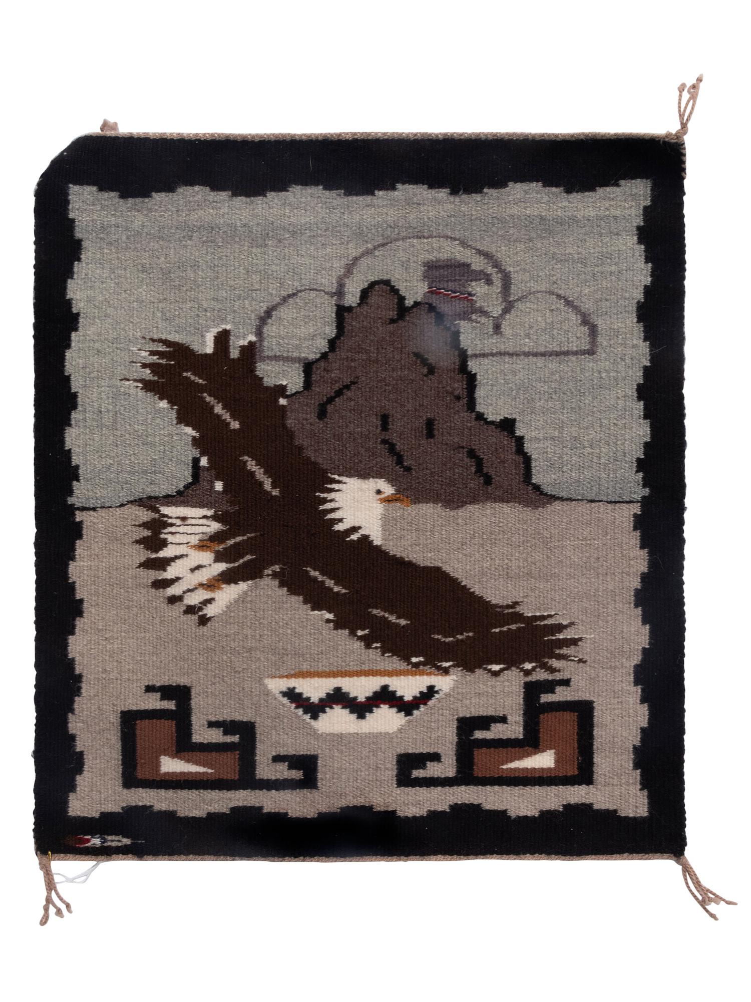 Navajo Pictorial Weaving, with American Eagle
