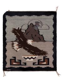 Navajo Pictorial Weaving, with American Eagle