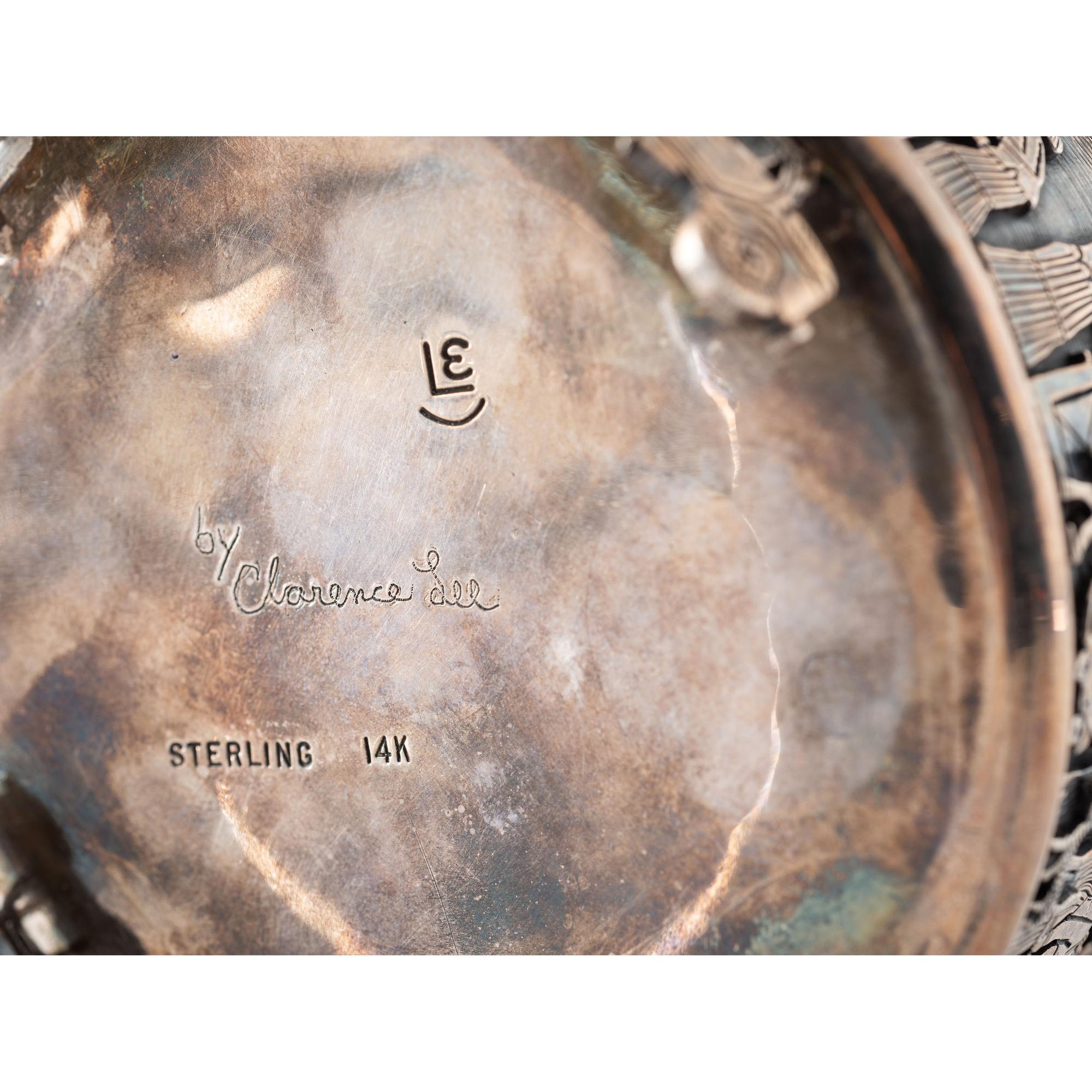Award Winning Sterling Silver Storyteller Lidded Box, with 14K Gold Accents