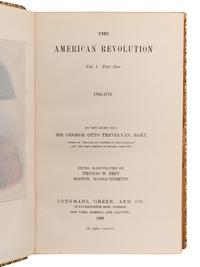 TREVELYAN, George Otto, Sir (1838-1928). The American Revolution . -- George III and Charles James Fox . London, New York, Bombay & Calcutta: Longmans, Green, and Co., 1899-1907, 1912-1914.