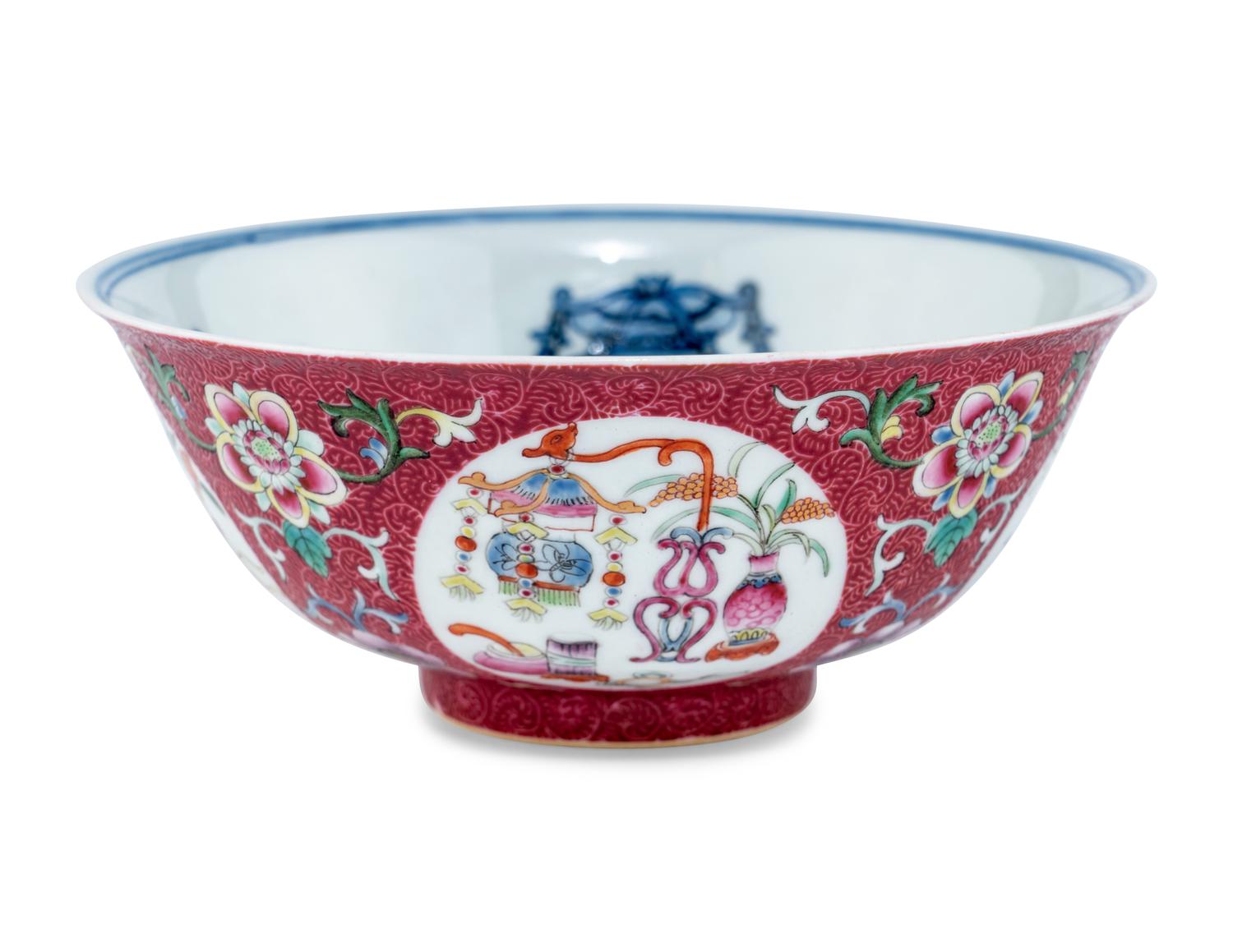 Two Chinese Famille Rose Porcelain Bowls
