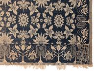 Two Cotton and Wool Jacquard Coverlets