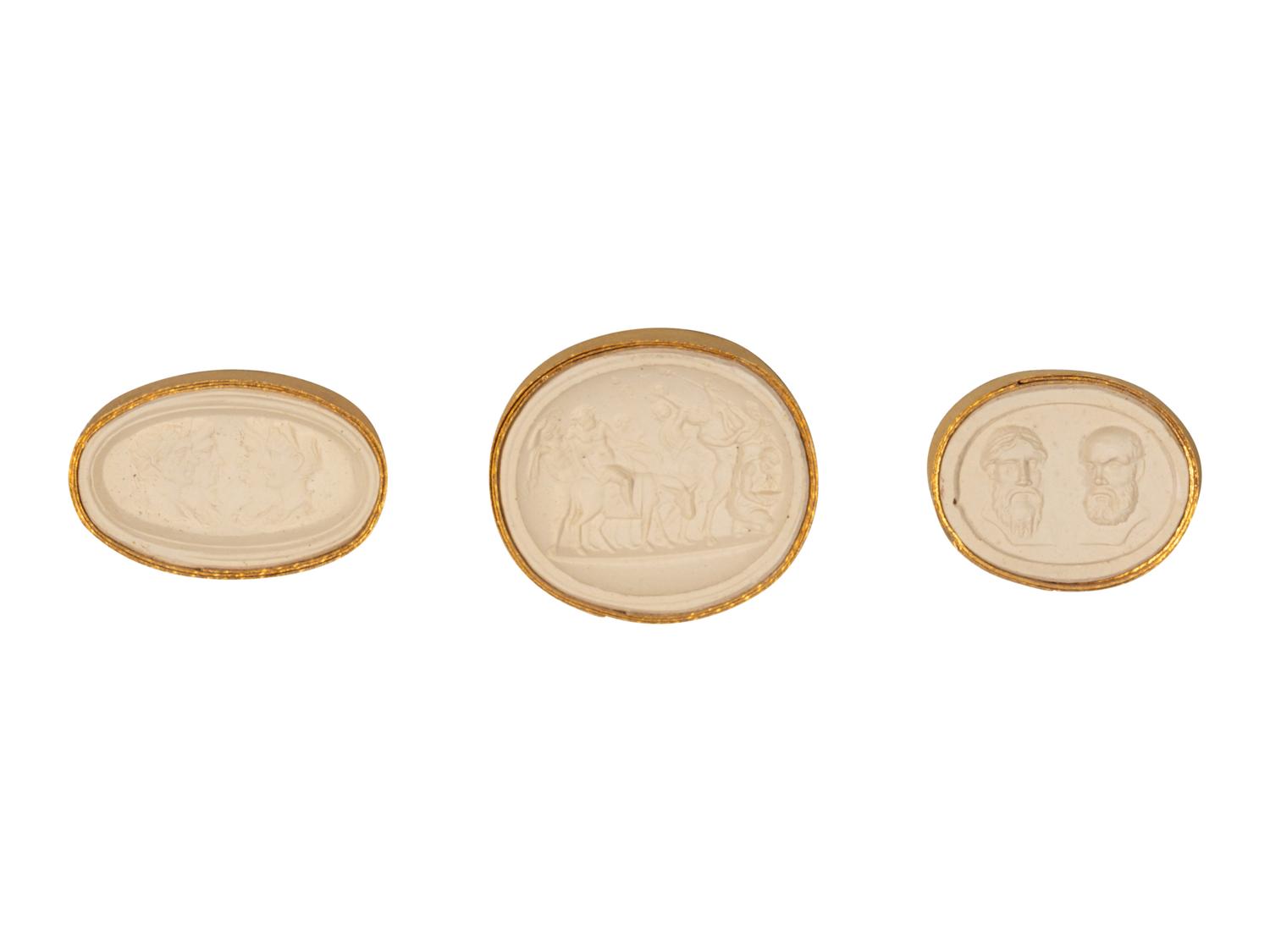 Sixteen Framed Groups of Grand Tour Plaster Intaglios