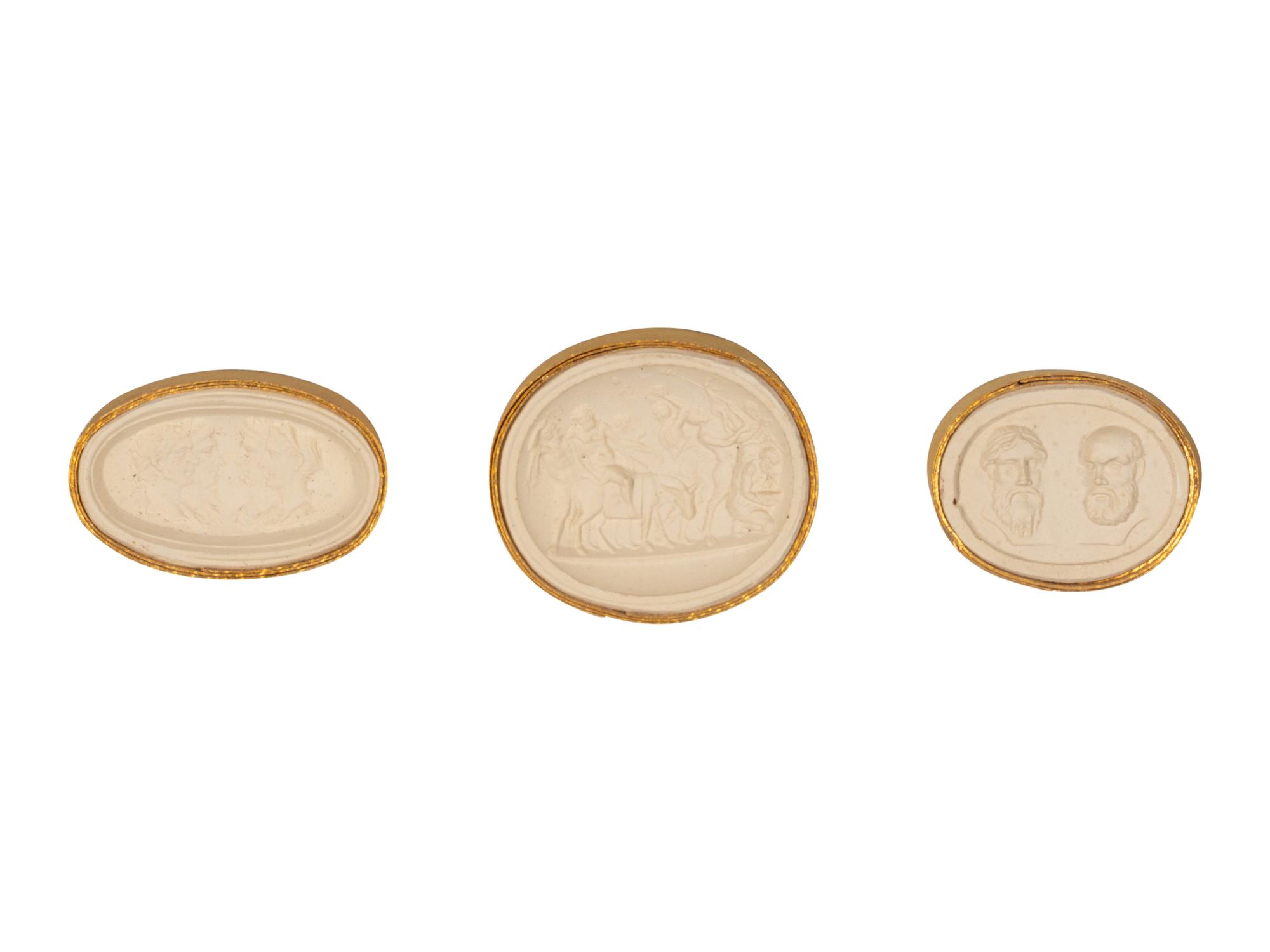 Sixteen Framed Groups of Grand Tour Plaster Intaglios