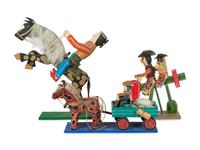 Eight Carved Wood Folk Art Sculptures