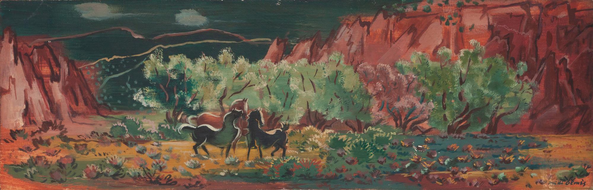 Landscape with Horses