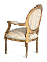 A Louis XVI Style Giltwood Three-Piece Seating Suite