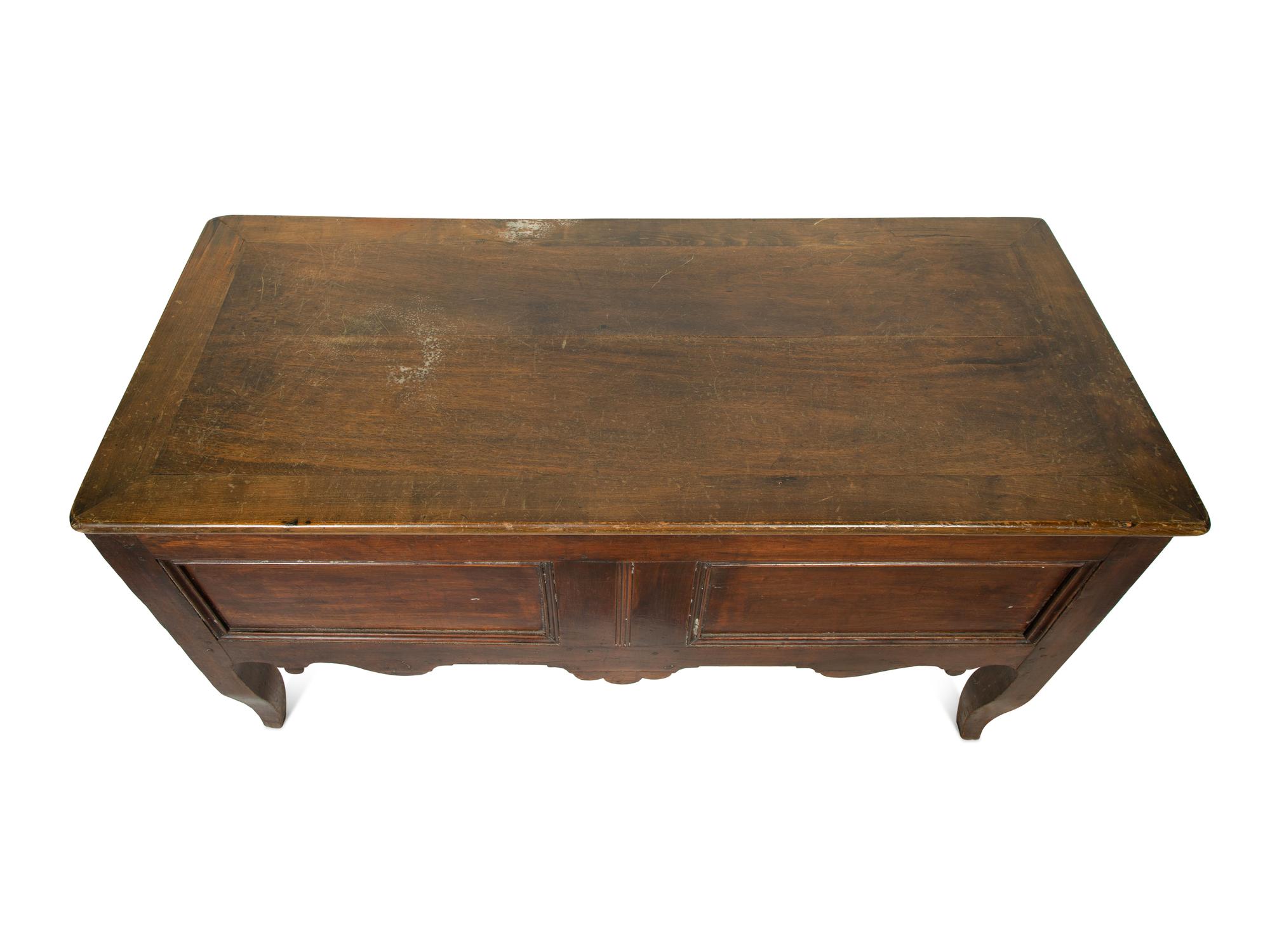 A Louis XV Style Walnut Coffer