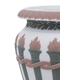 Two Wedgwood Three-Color Jasperware Torches Vases