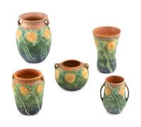 A Group of Seven Roseville Pottery Vases
