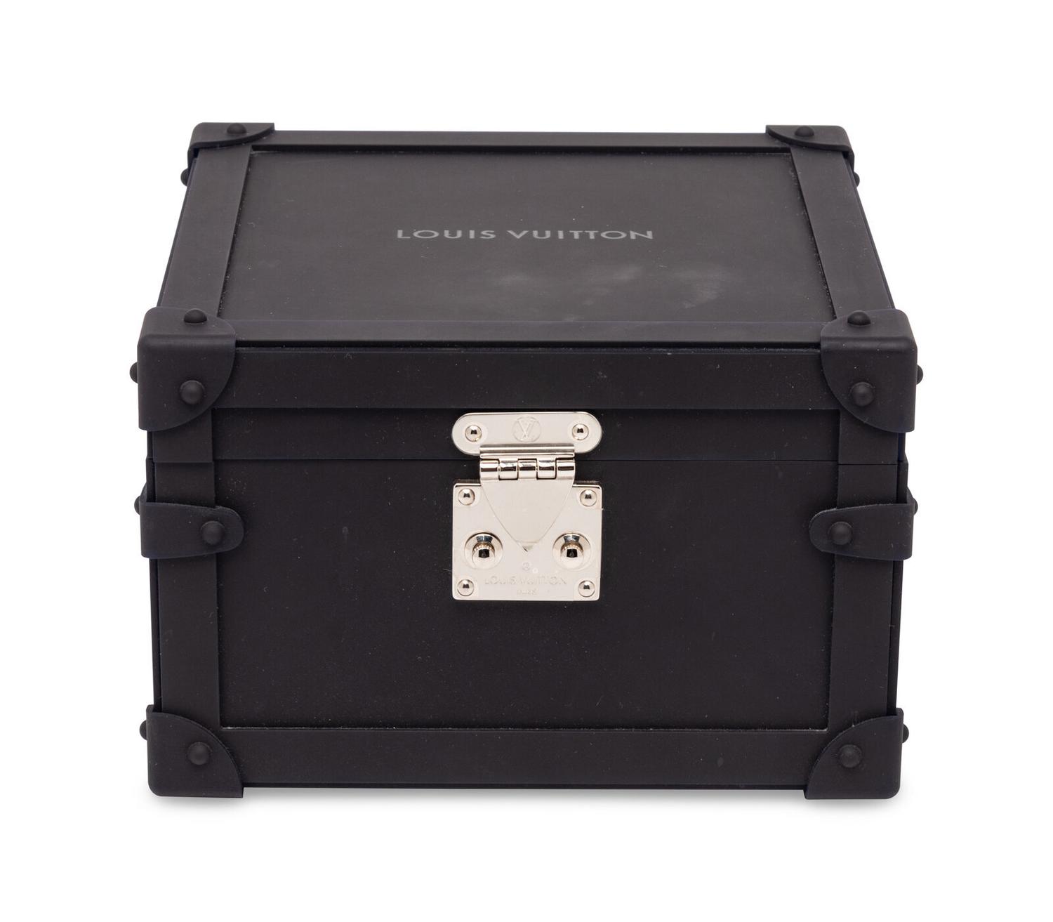 LOUIS VUITTON, BLACK JEWELRY BOX