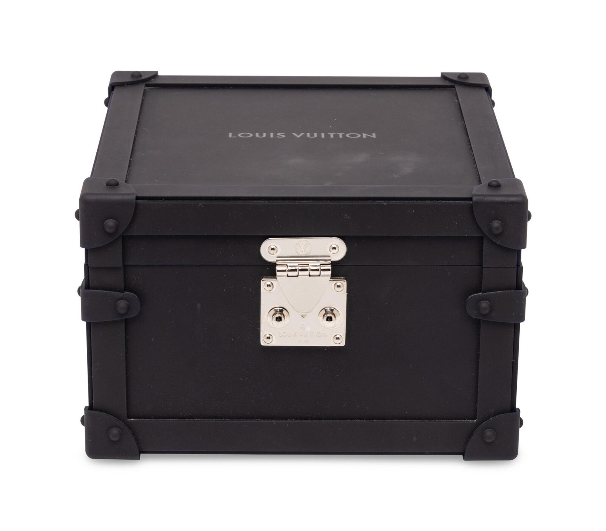 LOUIS VUITTON, BLACK JEWELRY BOX