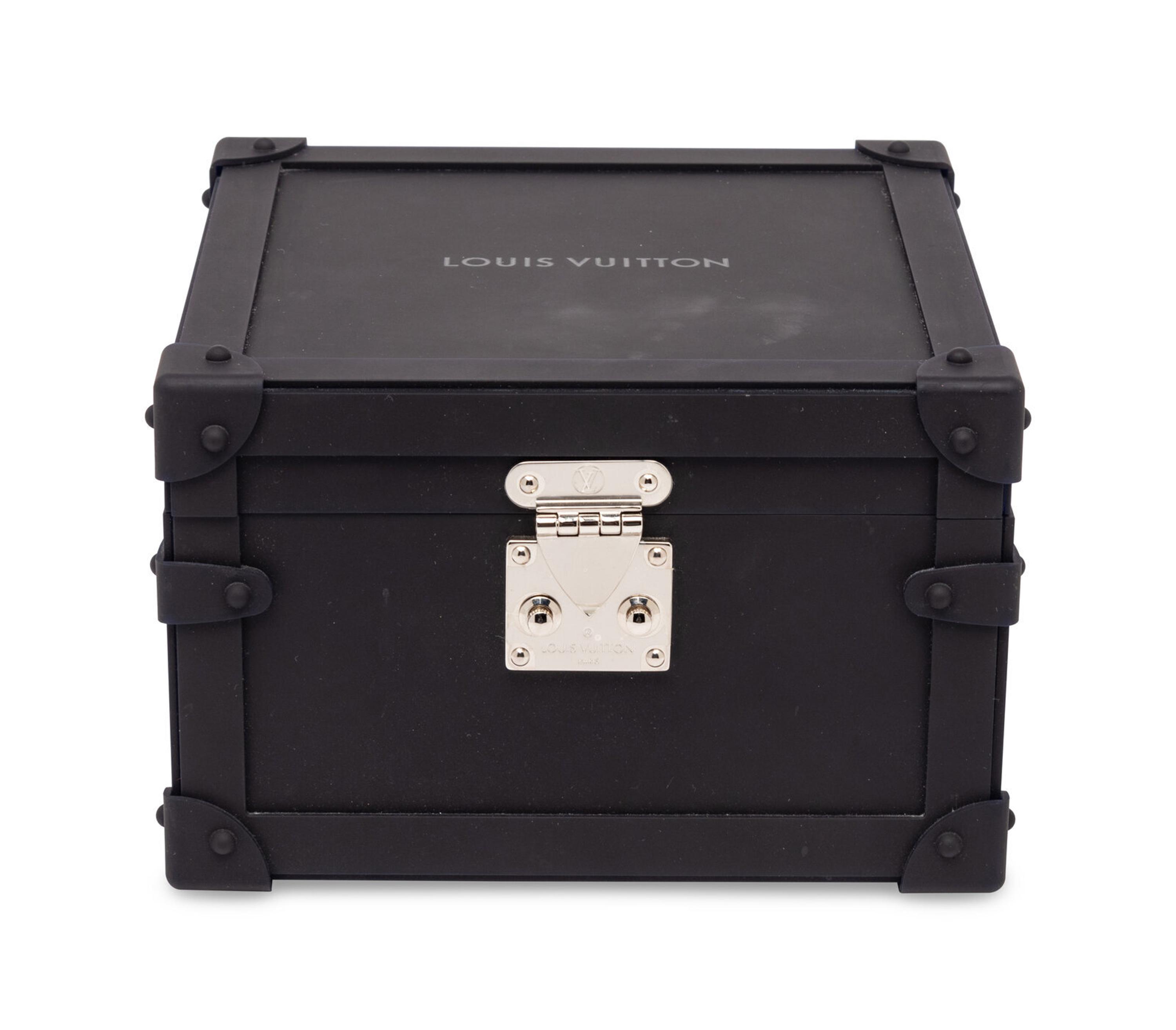 LOUIS VUITTON, BLACK JEWELRY BOX