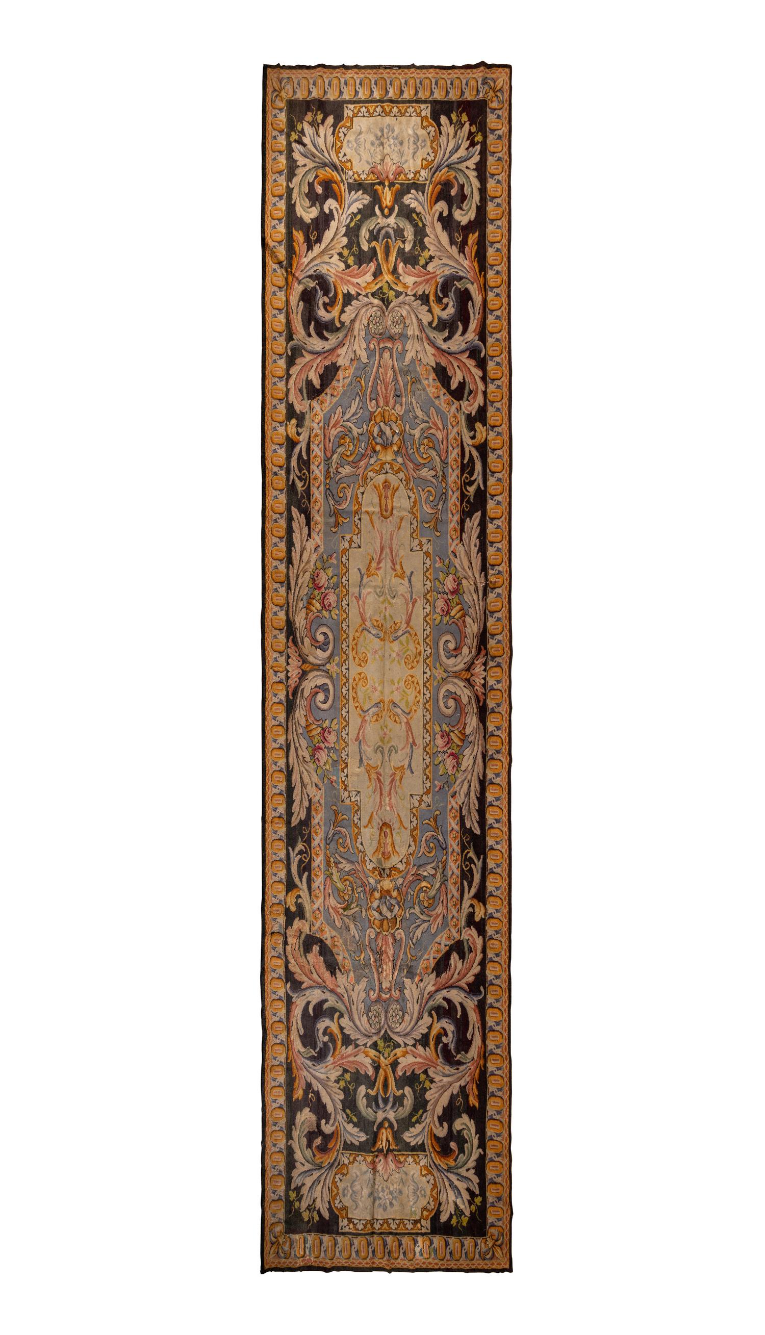 A Savonnerie Style Wool Runner