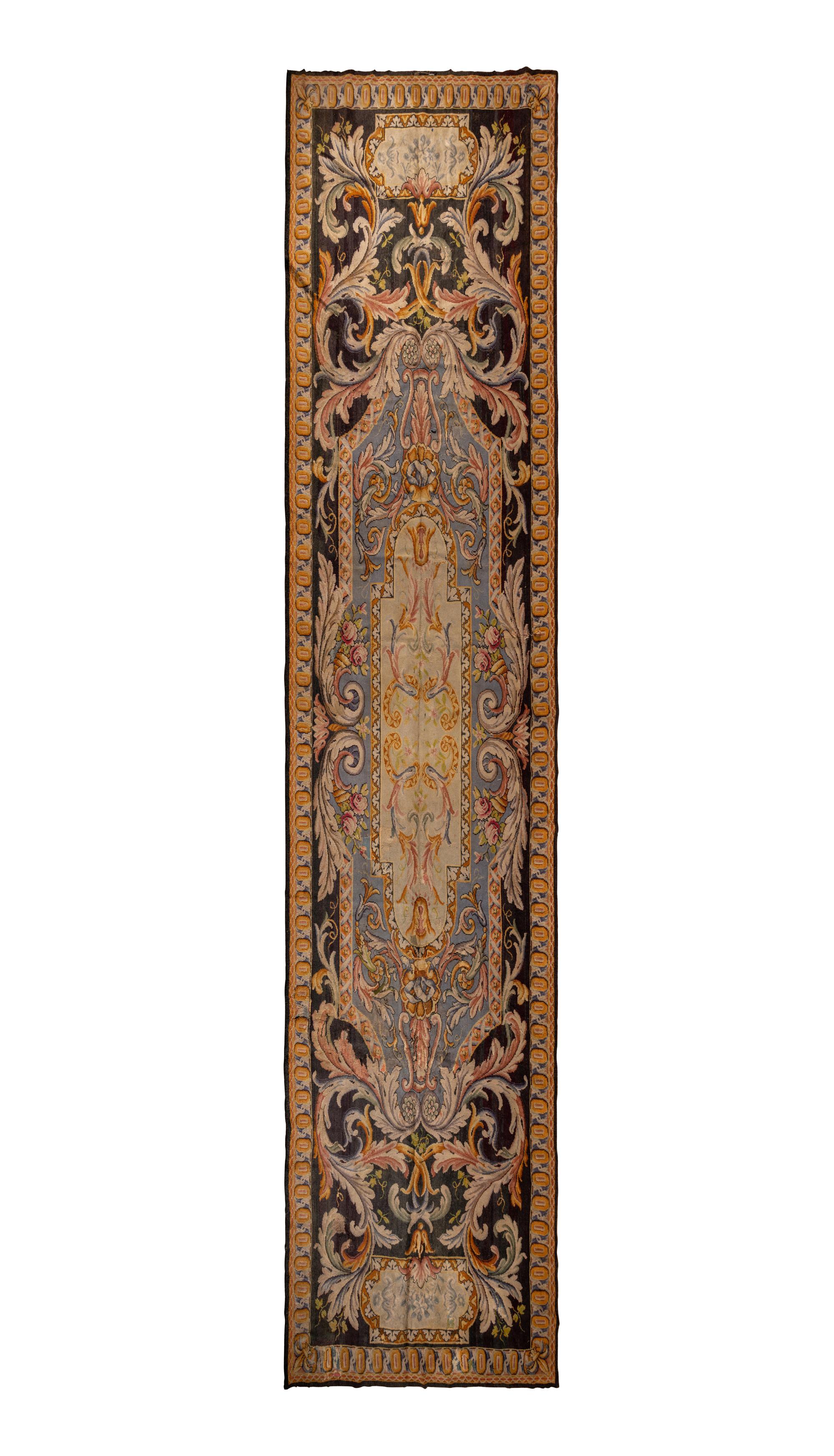 A Savonnerie Style Wool Runner