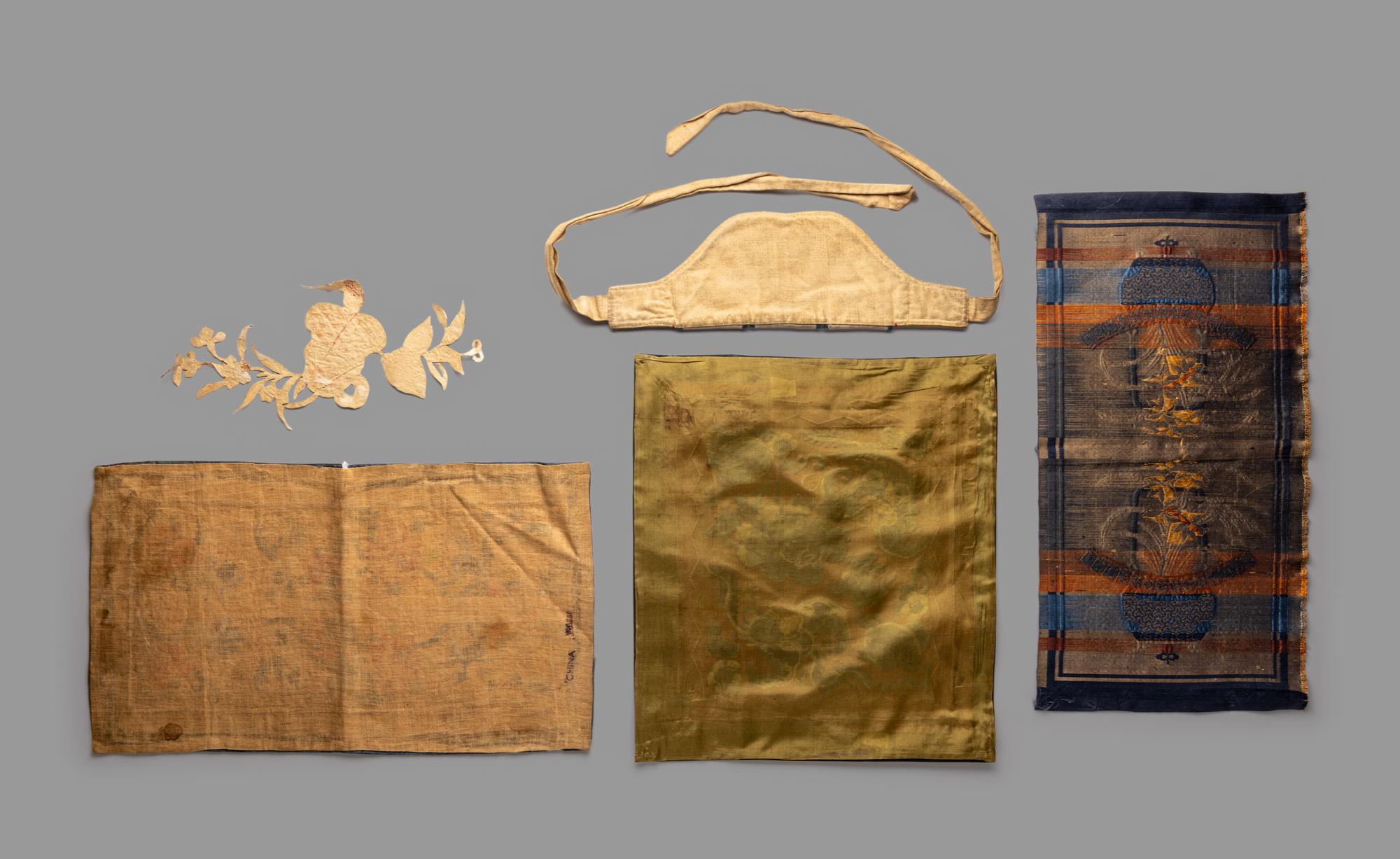 22 Chinese Embroidered Silk Textiles