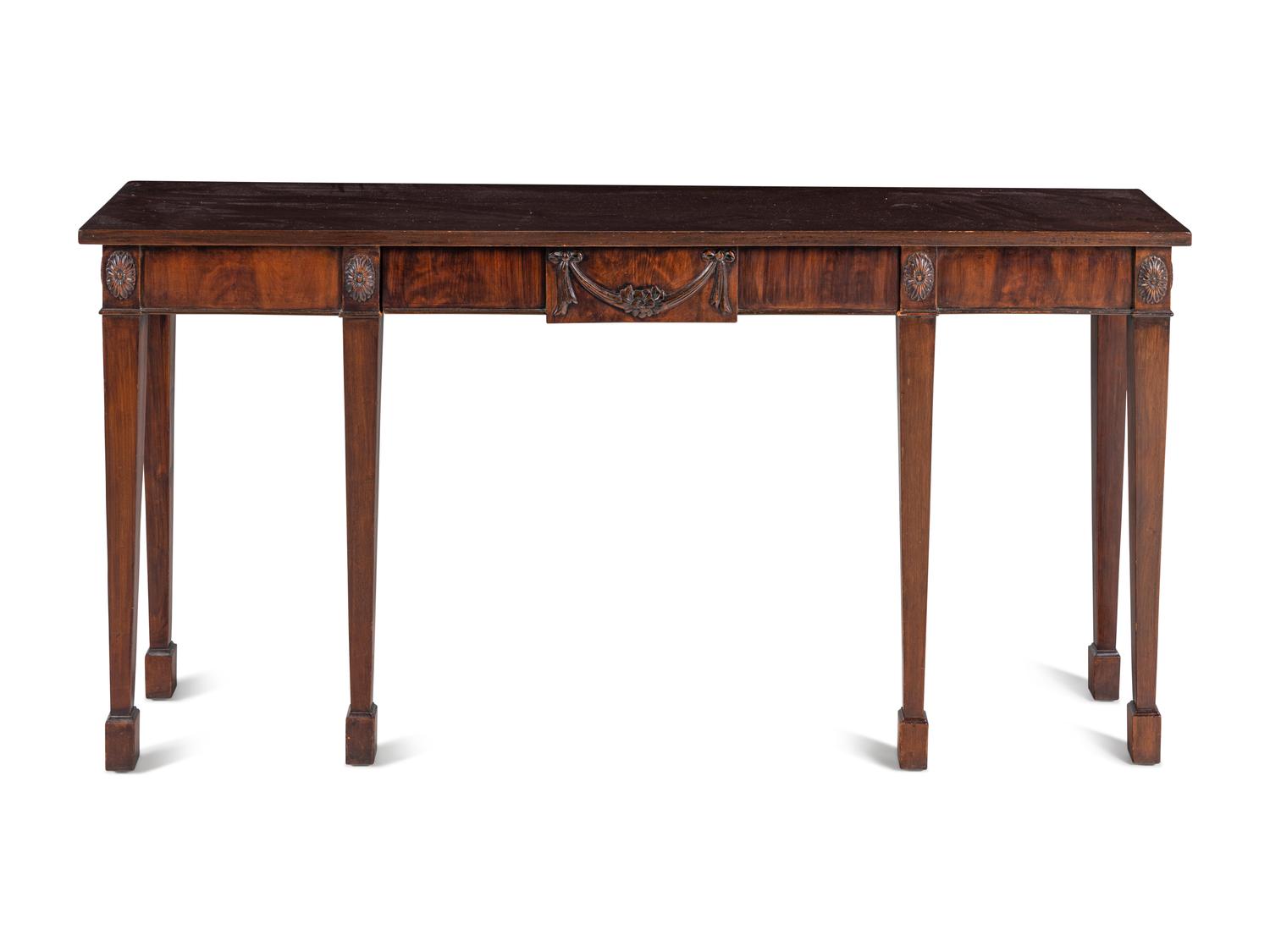 A George III Style Mahogany Console Table