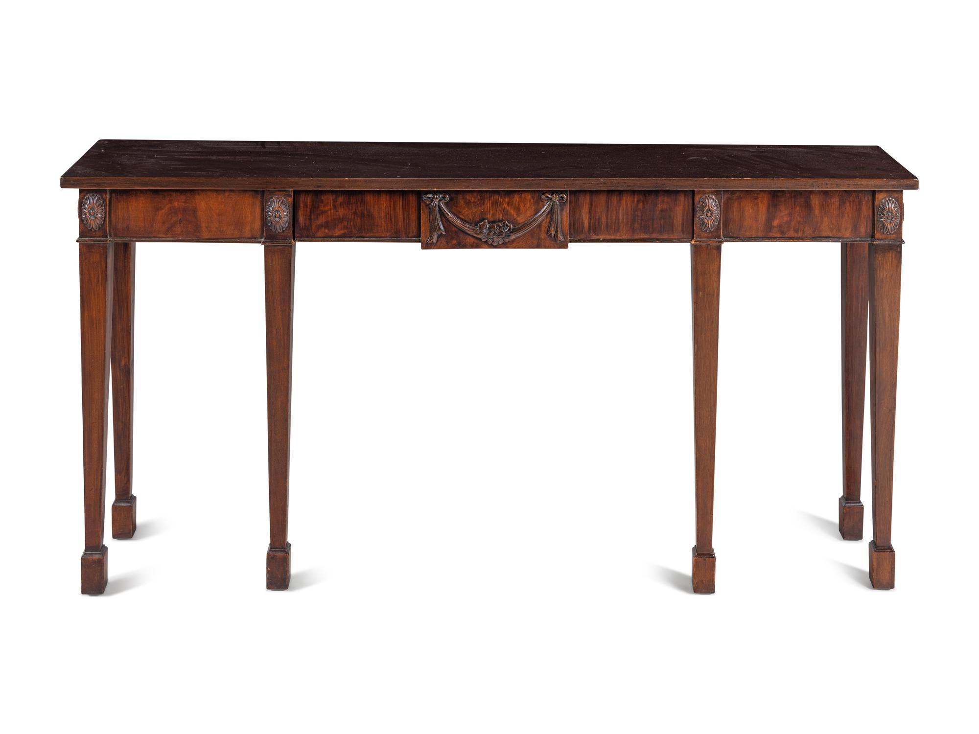 A George III Style Mahogany Console Table