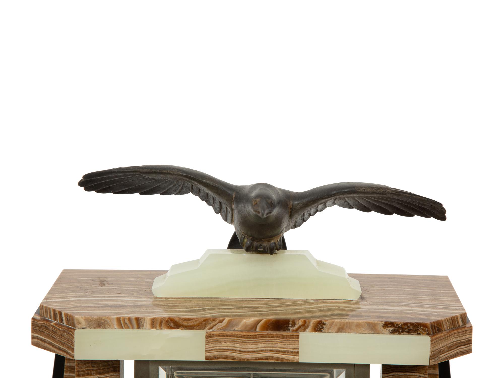 A French Art Deco Onyx Mantel Clock