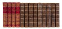 (LEATHER BOUND) A group of 13 leather bound books in two sets.