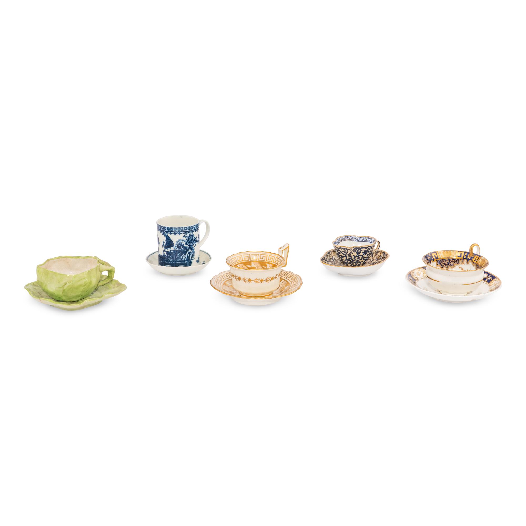 A Large Collection of Porcelain Teacups and Saucers