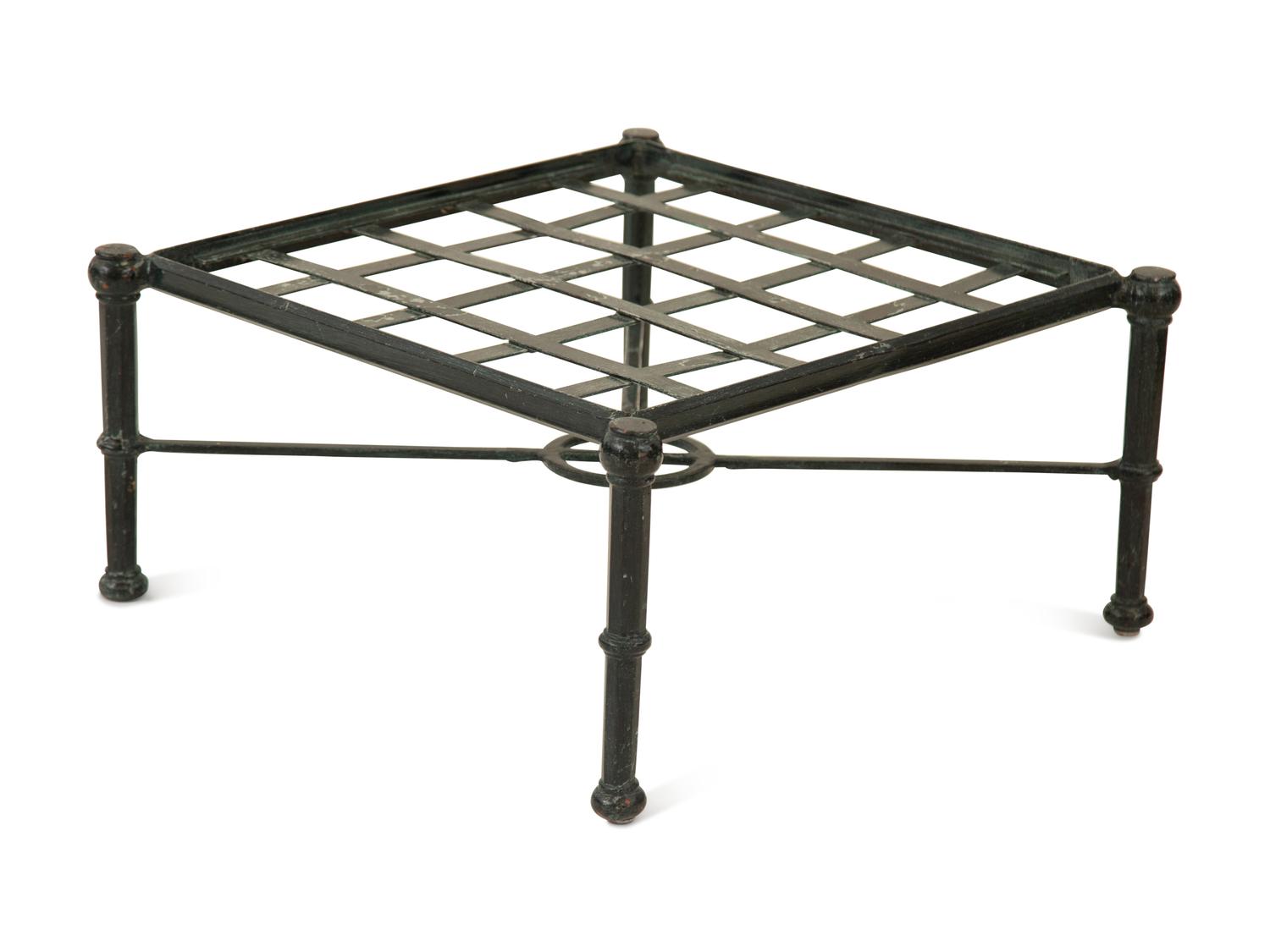 A Group of Neoclassical Style Painted Aluminum Garden Furniture — 20th Century