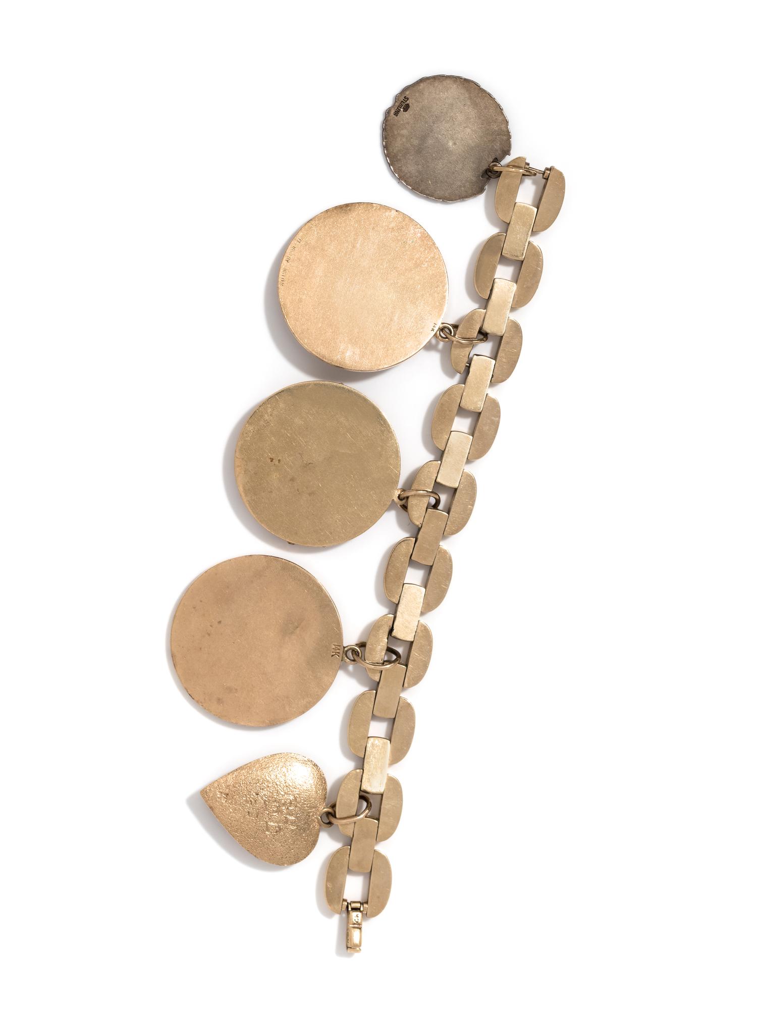 YELLOW GOLD CHARM BRACELET