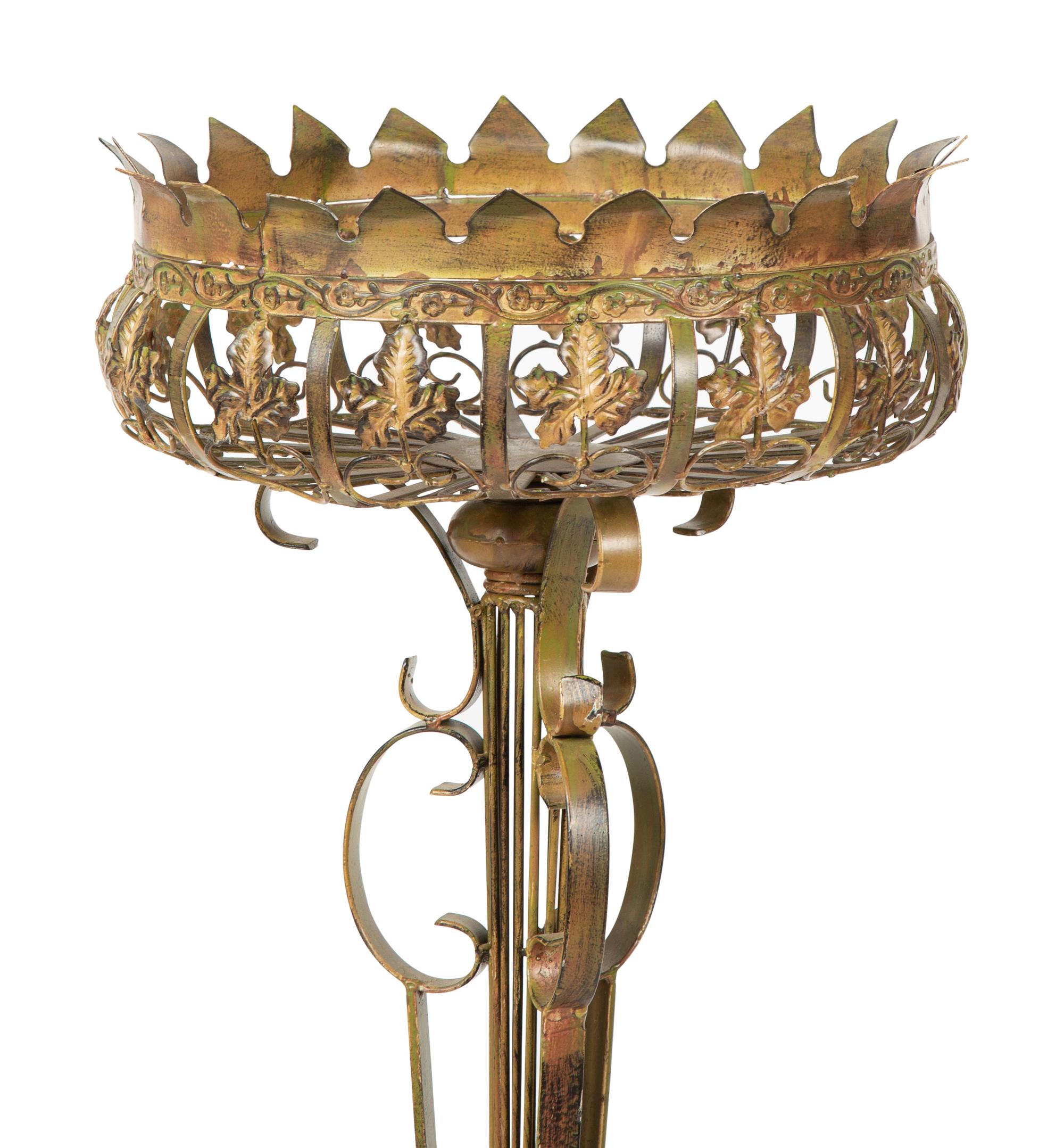 A Pair of Polychromed Wrought Iron Planters — 20TH CENTURY