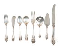 A Wallace 'Grand Baroque' Silver Flatware Service